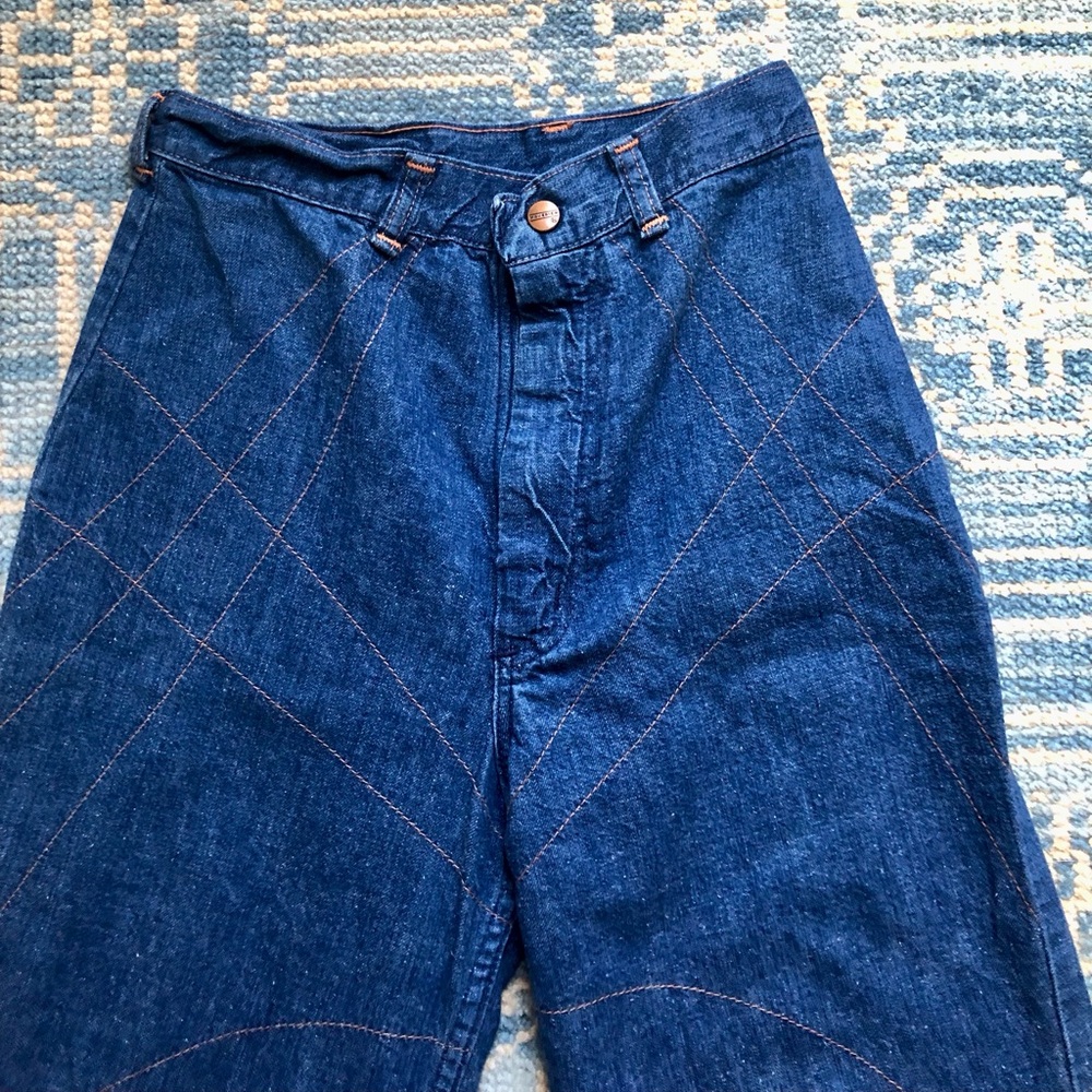 Vintage 1970s Maverick Bell Bottom Jeans - Picture 4 of 12